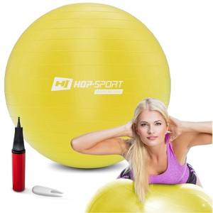 Gymnastický míč 70cm s pumpou - žlutý Hop-Sport