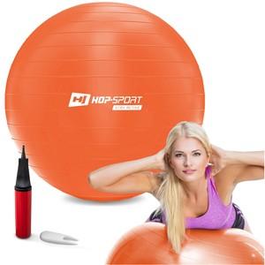 Gymnastický míč fitness 65cm s pumpou - oranžový Hop-Sport