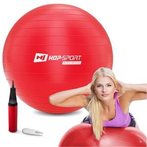 Gymnastický míč fitness 75cm s pumpou - červený Hop-Sport