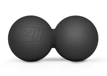 Silikonová masážní koule 63mm dvojitá - černá Hop-Sport