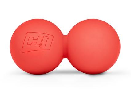 Silikonová masážní koule 63mm dvojitá - červená Hop-Sport