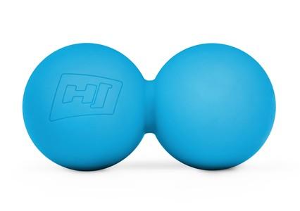 Silikonová masážní koule 63mm dvojitá - modrá Hop-Sport