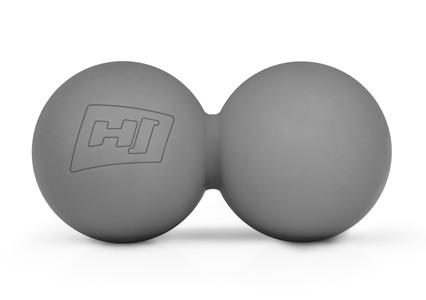 Silikonová masážní koule 63mm dvojitá - šedá Hop-Sport