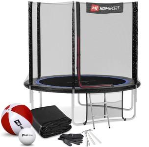 Trampolína 8ft (244 cm) s vnější sítí Černo/modrá Hop-Sport