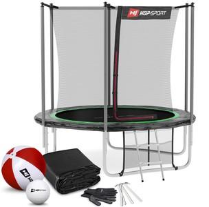 Trampolína 8ft (244 cm) s vnitřní sítí Černo/zelená Hop-Sport