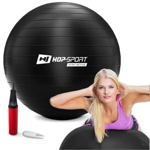 Gymnastický míč 70cm s pumpou - černý Hop-Sport