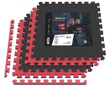 Podložka puzzle EVA 2cm - 4 ks černo / červená Hop-Sport