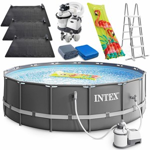 Bazén Intex 26326 Ultra Frame 488 cm x 122 cm se solárními podložkami 3 ks Intex