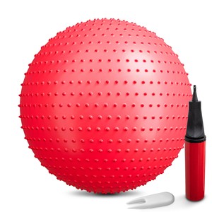 Gymnastický míč s výčnělky 65cm červený Hop-Sport
