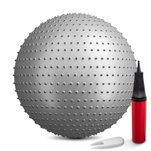 Gymnastický míč s výčnělky 65cm stříbrný Hop-Sport